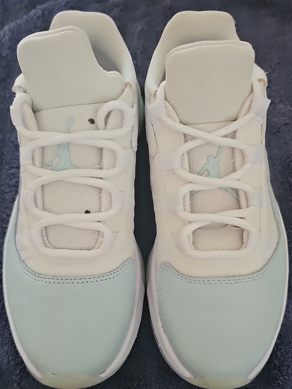 Jordan Women’s Low-Top Sneakers in White and Light Blue